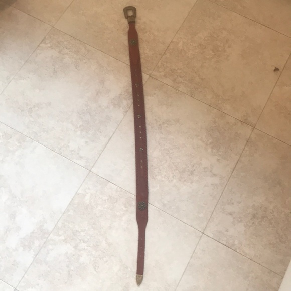 DKNY Vtg Leather Western Belt - Picture 7 of 8